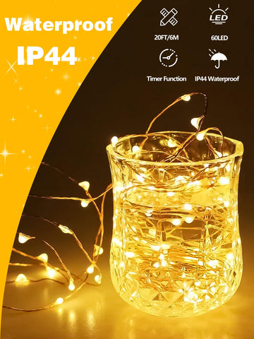 Bossern fairy lights on 20ft copper wire enabling flexible DIY decorations