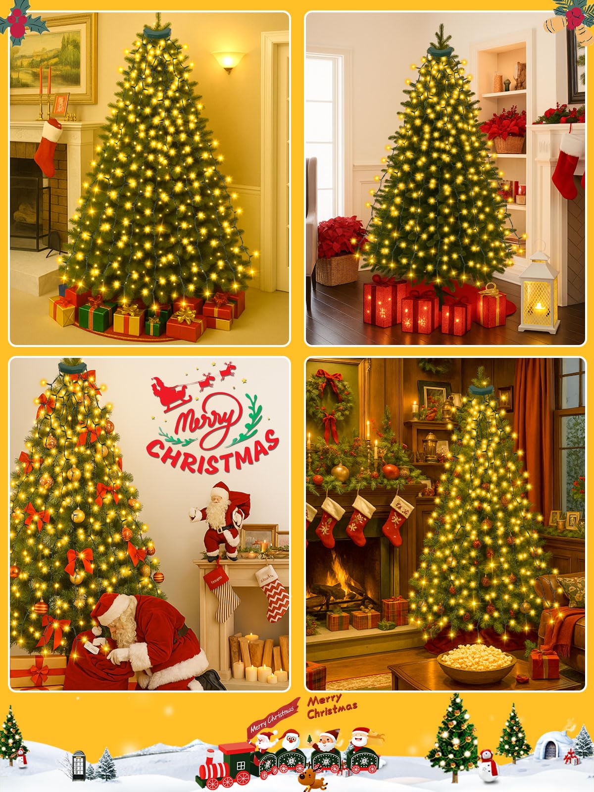 BOSSERN waterproof lights designed for indoor and outdoor Christmas displays