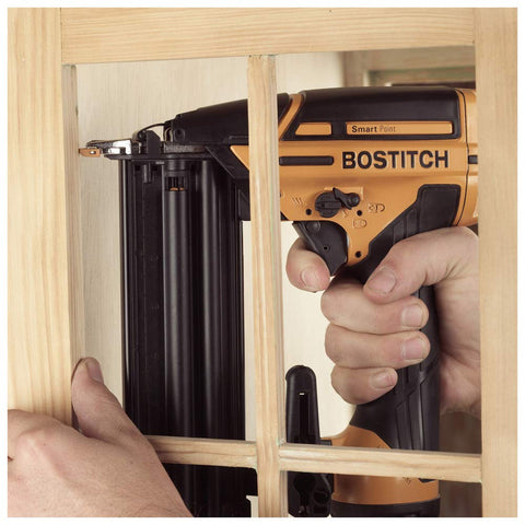 Bostitch Brad Nailer rear exhaust and belt hook with pencil sharpener