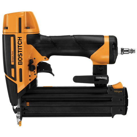Bostitch Brad Nailer Smart Point with narrow nose for precise cabinetry