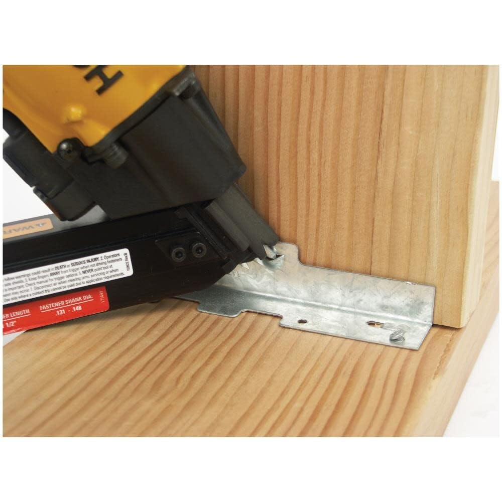 Bostitch Strap Shot compact design fits between joists for tight spaces.