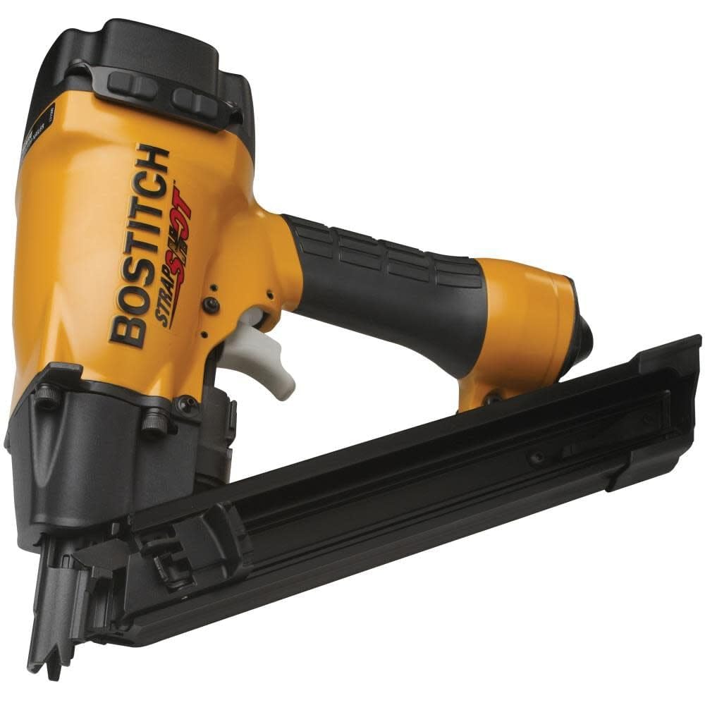 Bostitch Strap Shot uses hardened nails for safer, reliable drives.