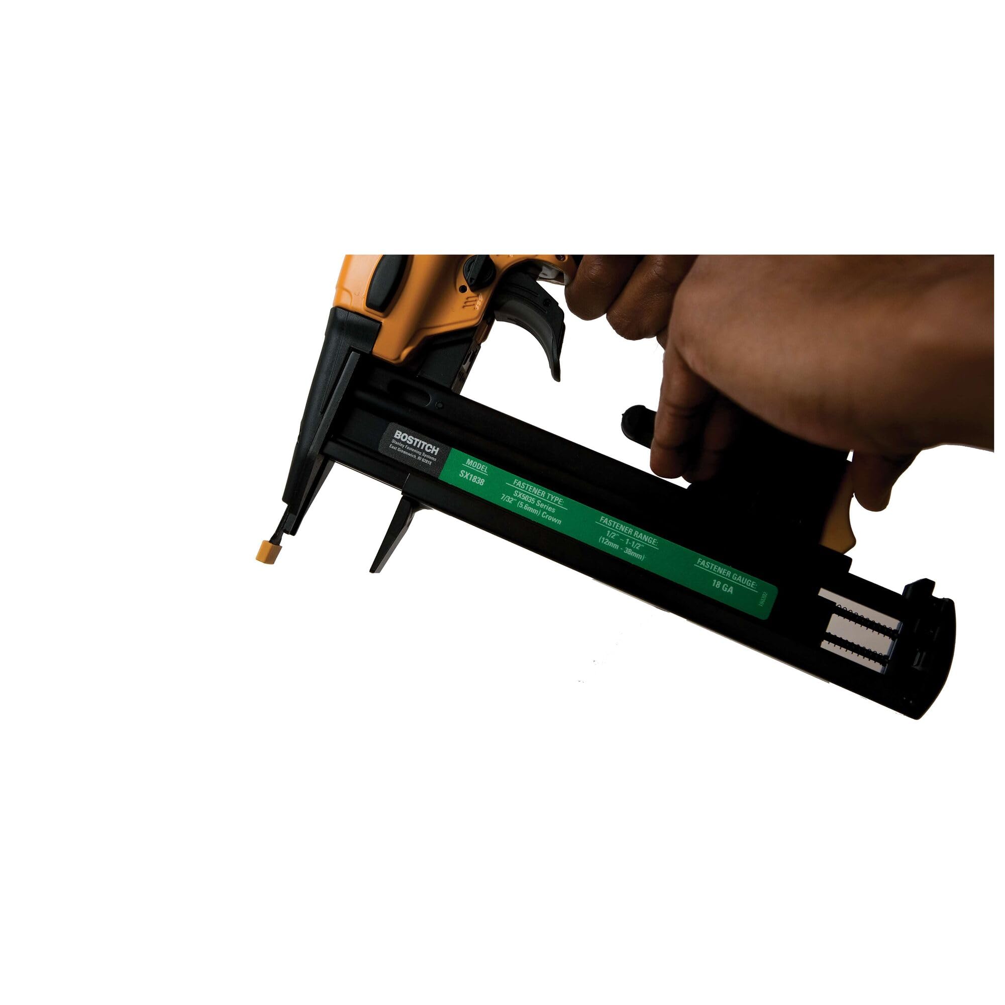 BOSTICK SX1838K rear exhaust directs noise away from the user