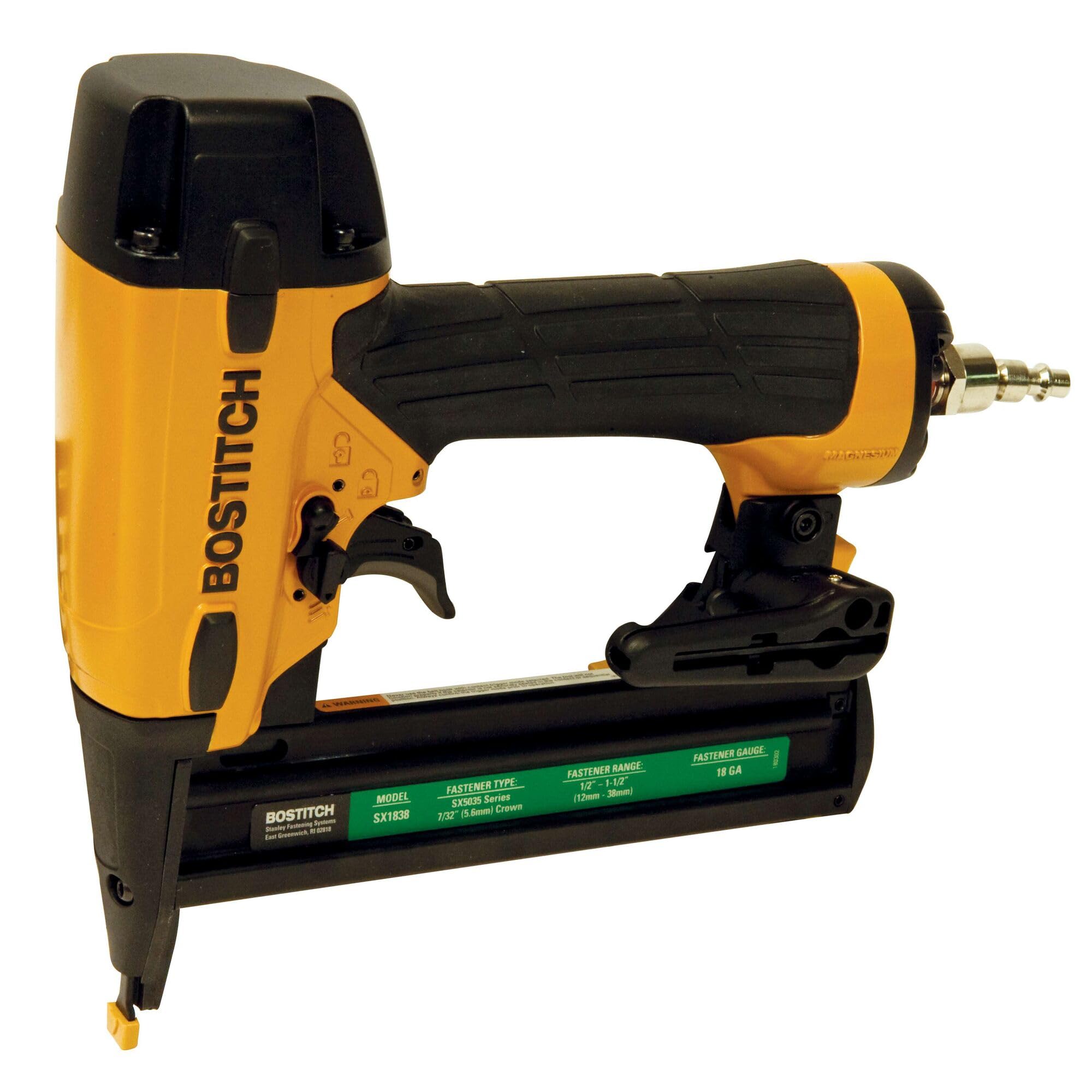 BOSTITCH SX1838K stapler body with lightweight magnesium for easy handling