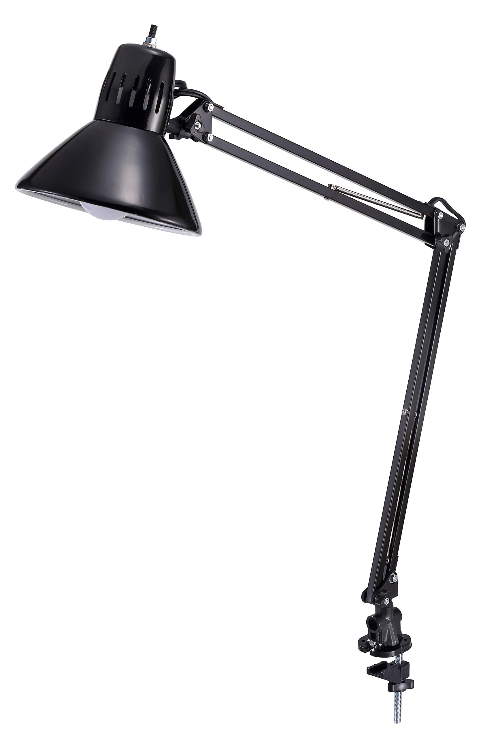 Bostitch VLF100 lamp mounted on desk clamp for versatile workspace lighting