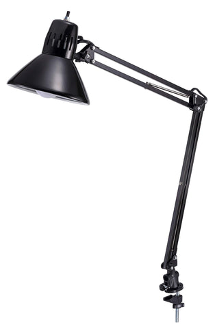 Bostitch VLF100 lamp mounted on desk clamp for versatile workspace lighting