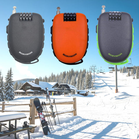 Bosvision stroller-buggy lock securing a buggy with a 4-digit code.