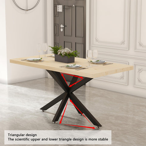 BOTAOYIYI black modern table base complements marble, wood, and glass tops.