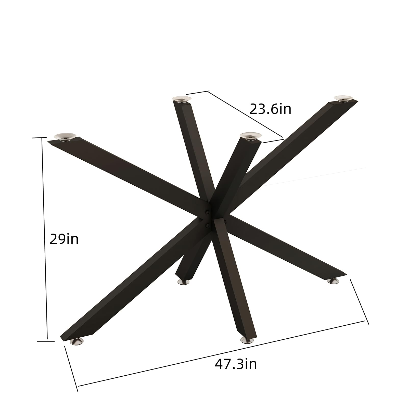 BOTAOYIYI hardware included enables quick, tool-free assembly for DIY tables.