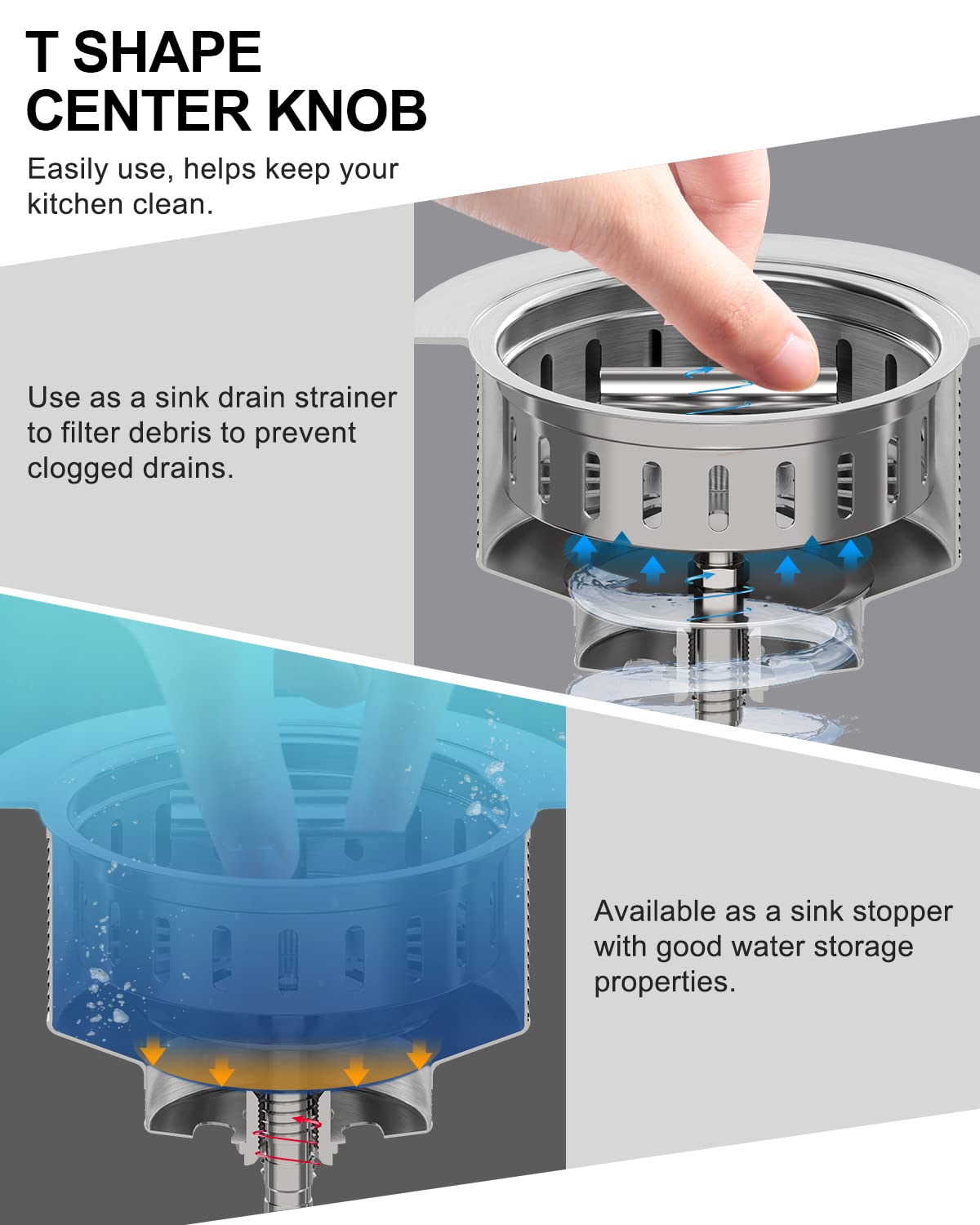 BOTEMY B9171 fits standard 3.5-inch sink hole for versatile compatibility