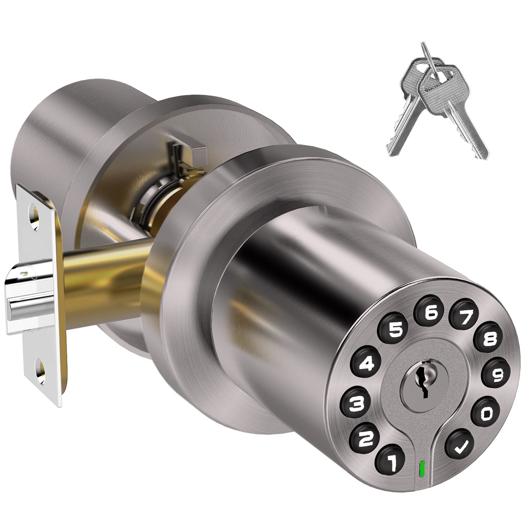 BOTHSTAR keypad door knob front view showing keyless entry for quick home entry