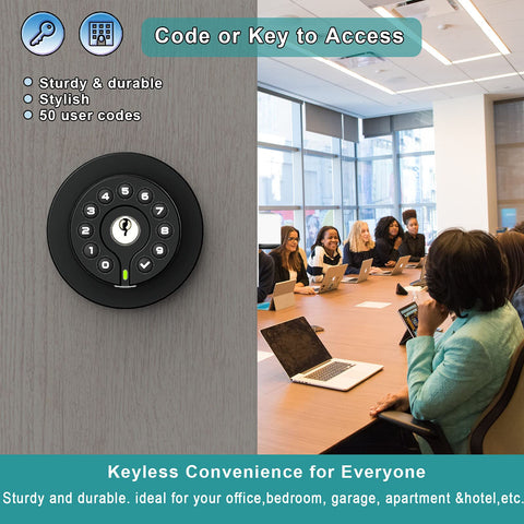 BOTHSTAR keypad door knob interior construction, sturdy build and auto-lock.
