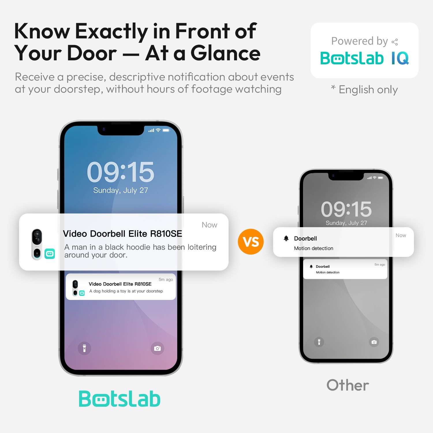 BOTSLAB 2K doorbell base station extends range and stability