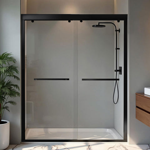 Botwinkle adjustable 56-60 inch width shower door for flexible installation