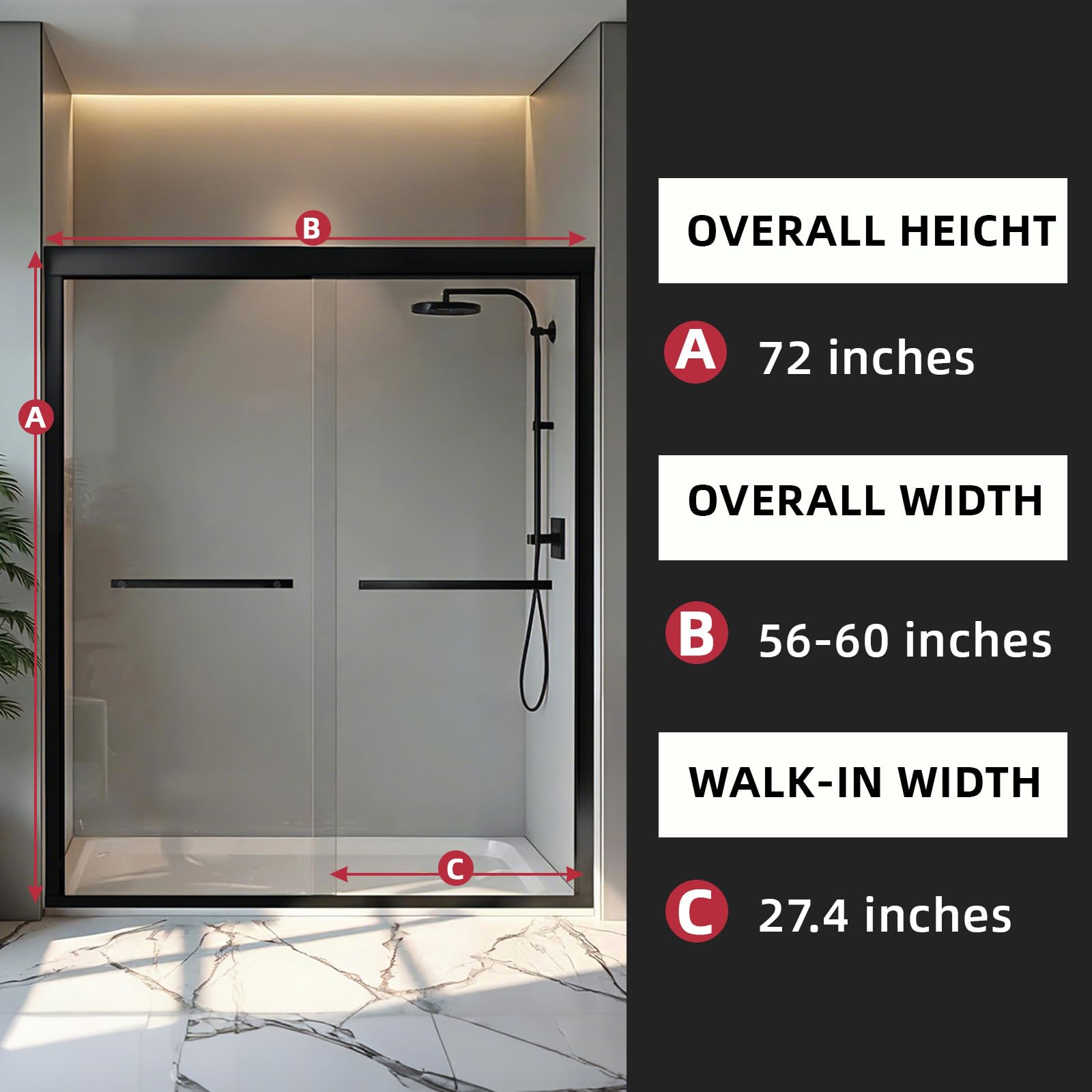 Botwinkle semi-frameless design for a modern, space-saving bathroom