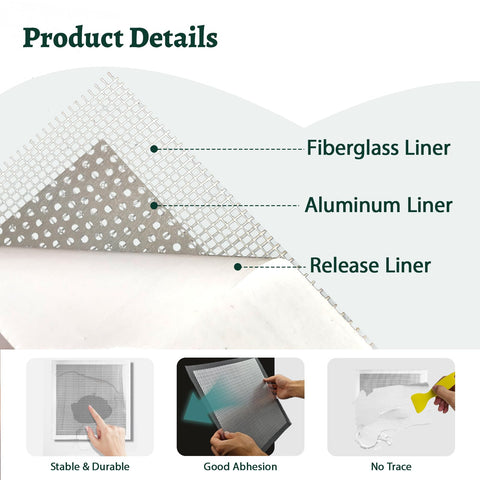 Botyboty aluminum mesh patch demonstrates strong, durable repair.