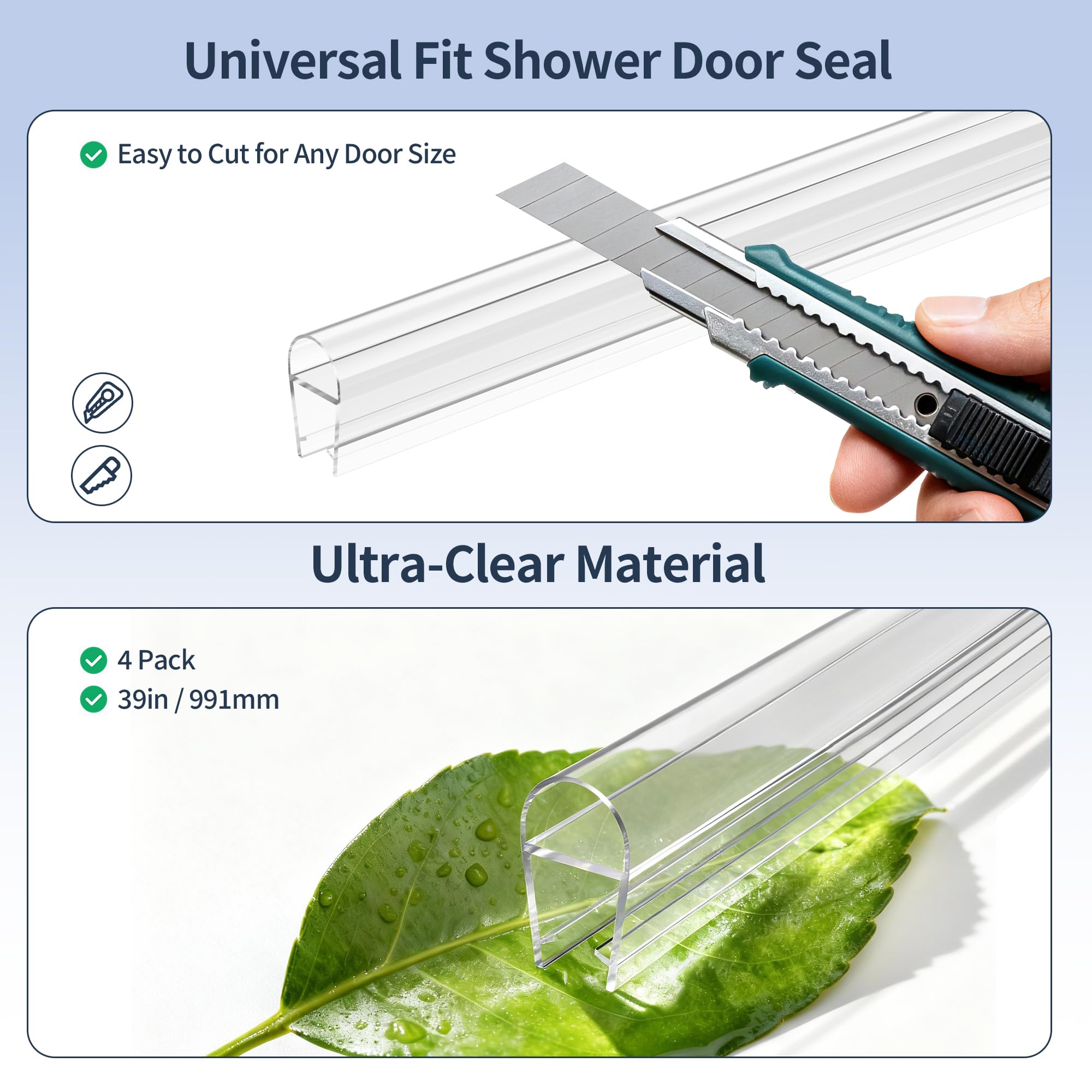 Bougainora 10mm frameless glass bottom seal enhances splash protection.