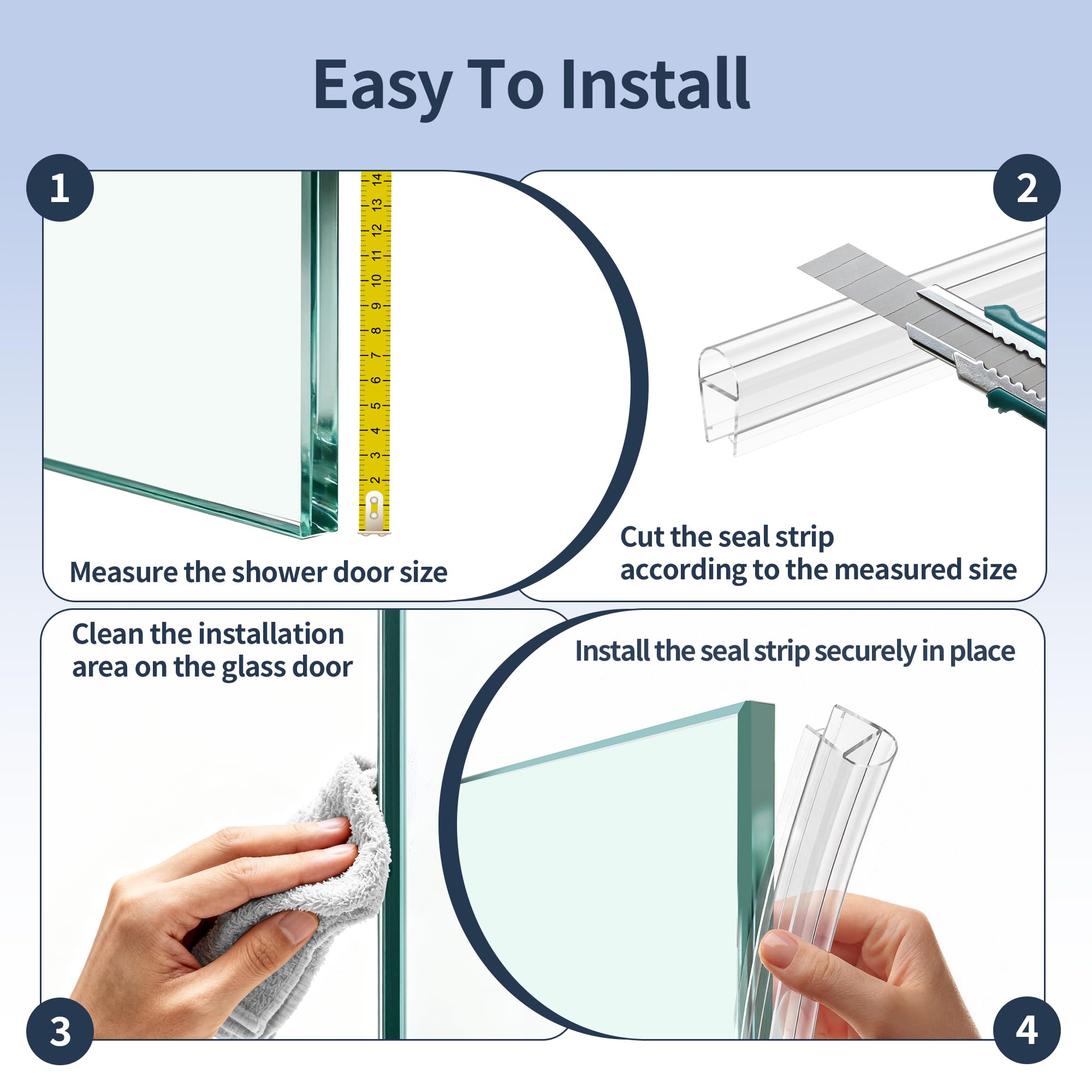 Bougainora easy-cut 39-inch strip fits precisely without special tools.