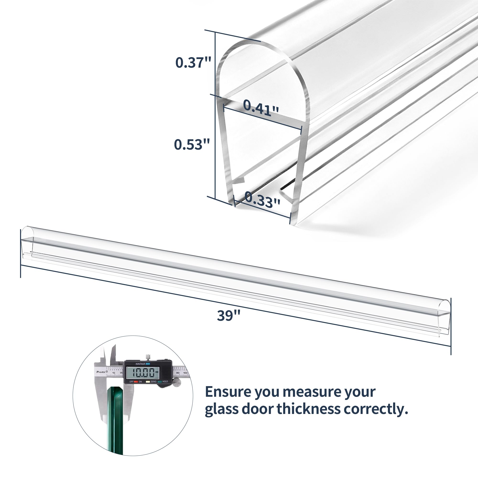 Bougainora side seal closes gaps between glass panels for cleaner edges.