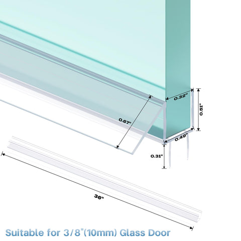 Bougainora waterproof bottom seal guards bathroom floors from water spray and overflow.