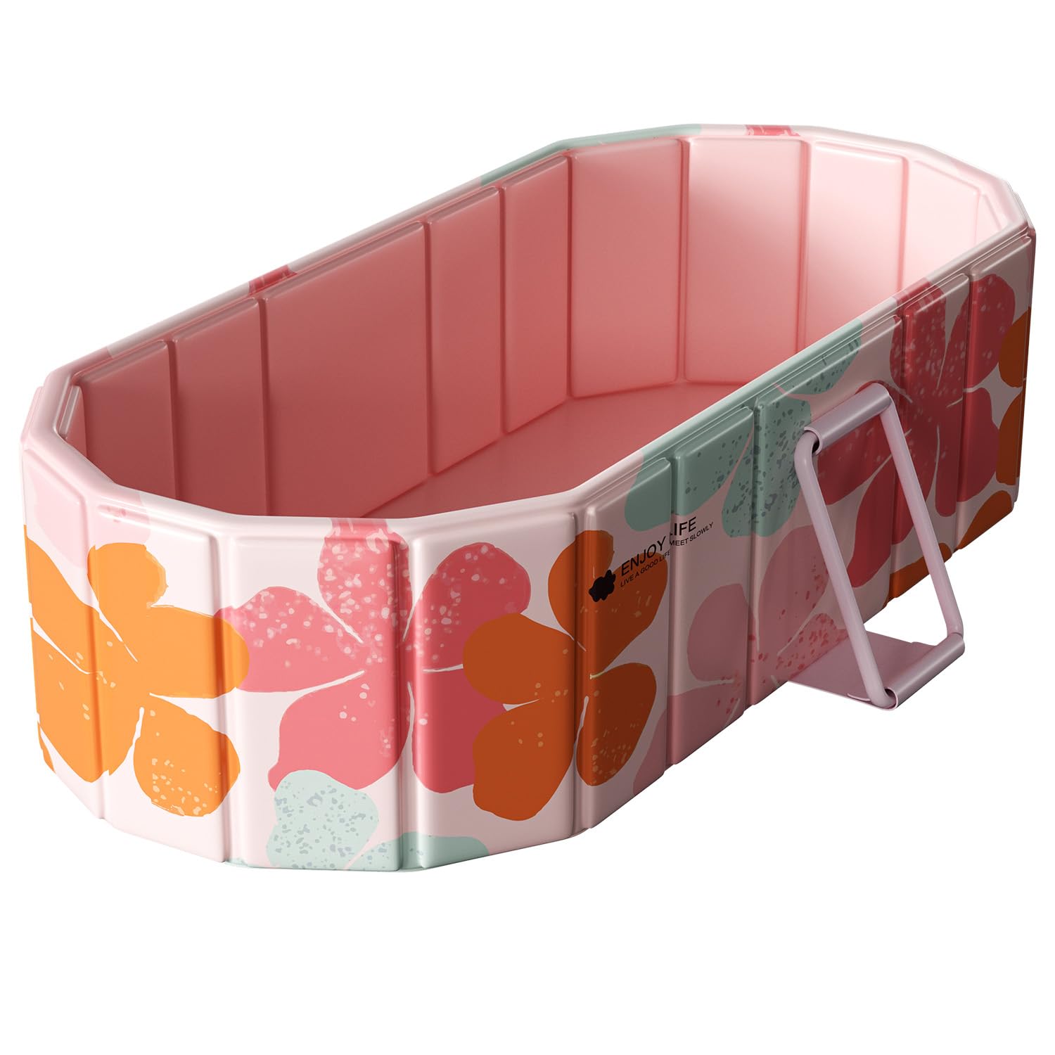 Bounvi 47-inch portable bathtub interior offers spacious legroom.