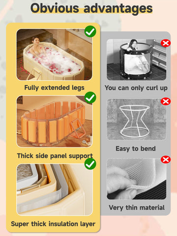 Bounvi foldable bathtub setup enables quick, tool-free use.