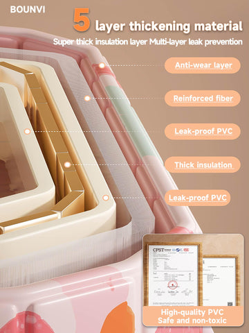 Bounvi folded bathtub stores compactly for easy transport.