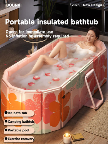 Bounvi ice bath tub cover protects water between uses.