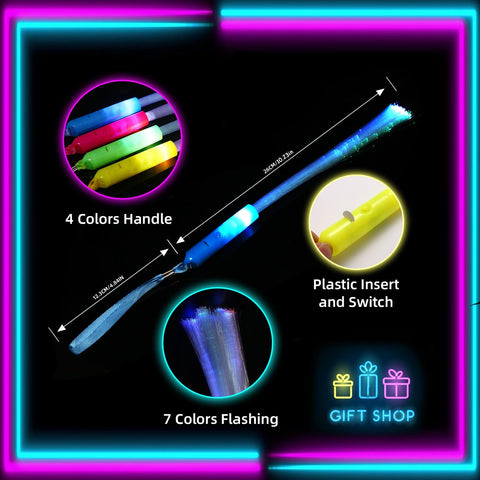BouQuw glow fiber wands offer three modes for versatile party ambiance.