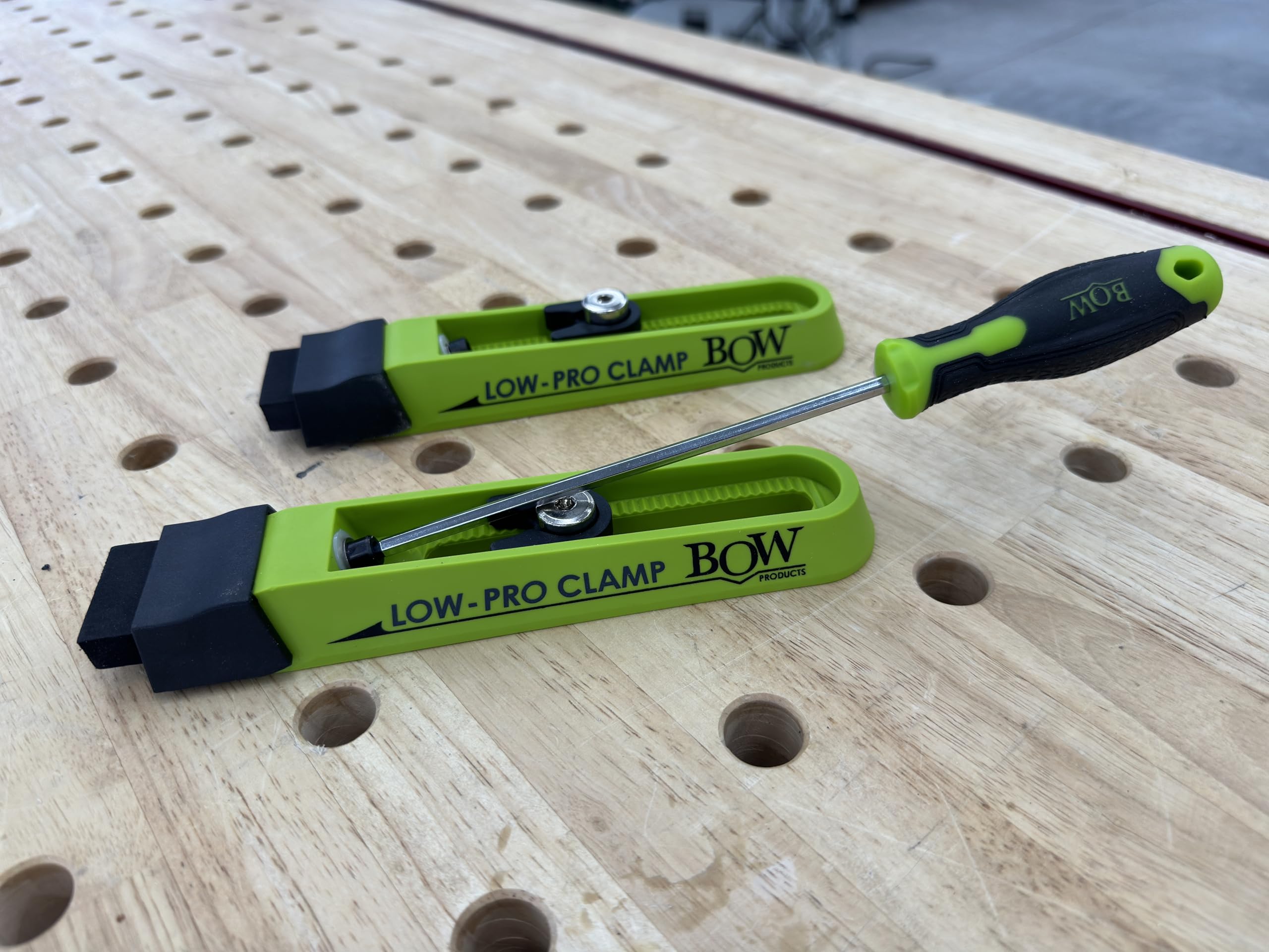 Bow Products Low Profile Clamping Kit barrel nuts secure hardware setup.
