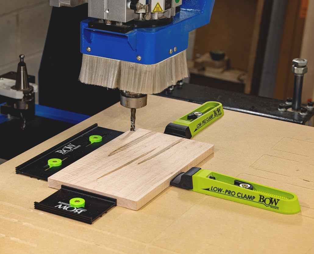 Bow Products Low Profile Clamping Kit t-bolts simplify mounting on tables.