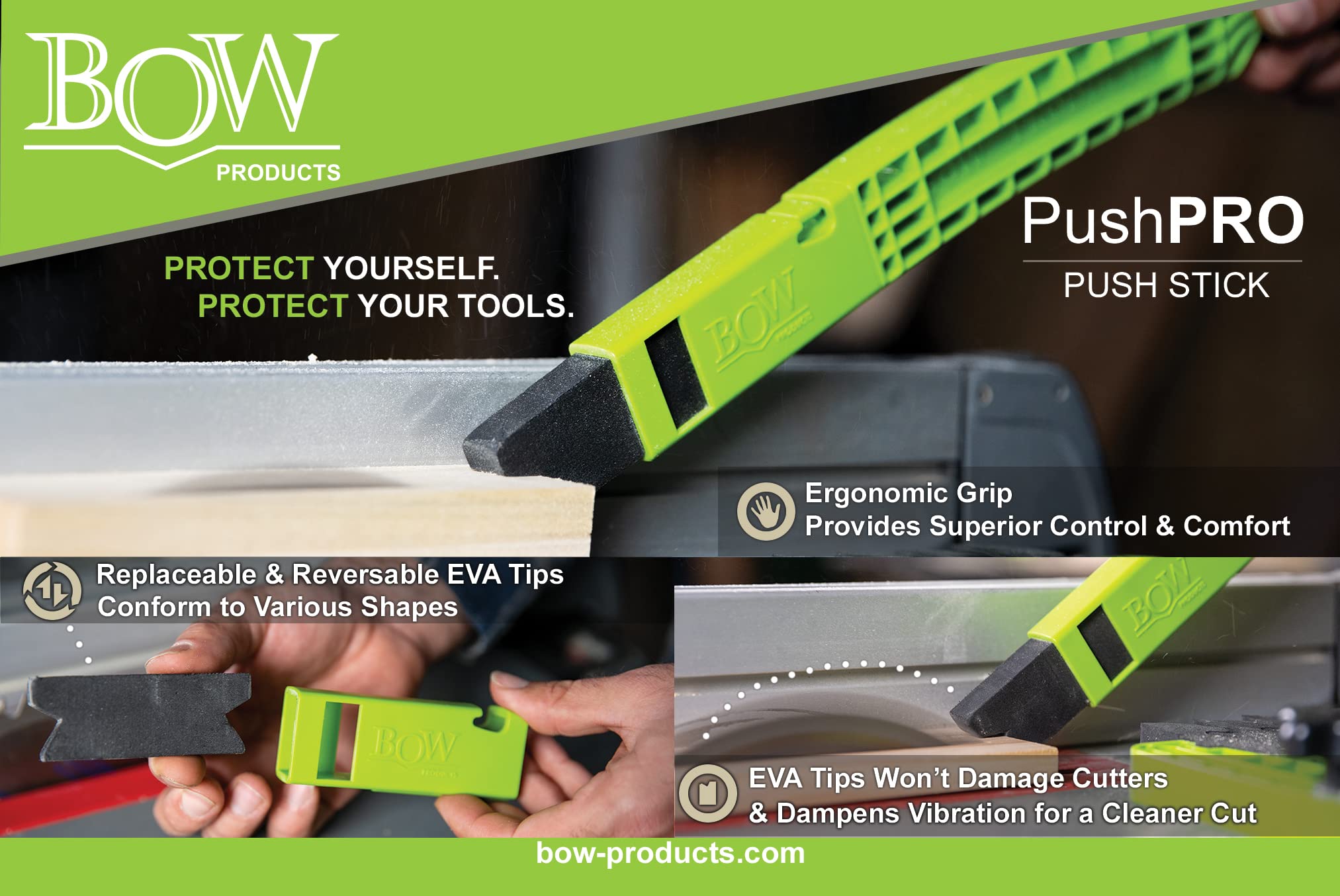 BOW PushPRO PP1 grip area for stable handling
