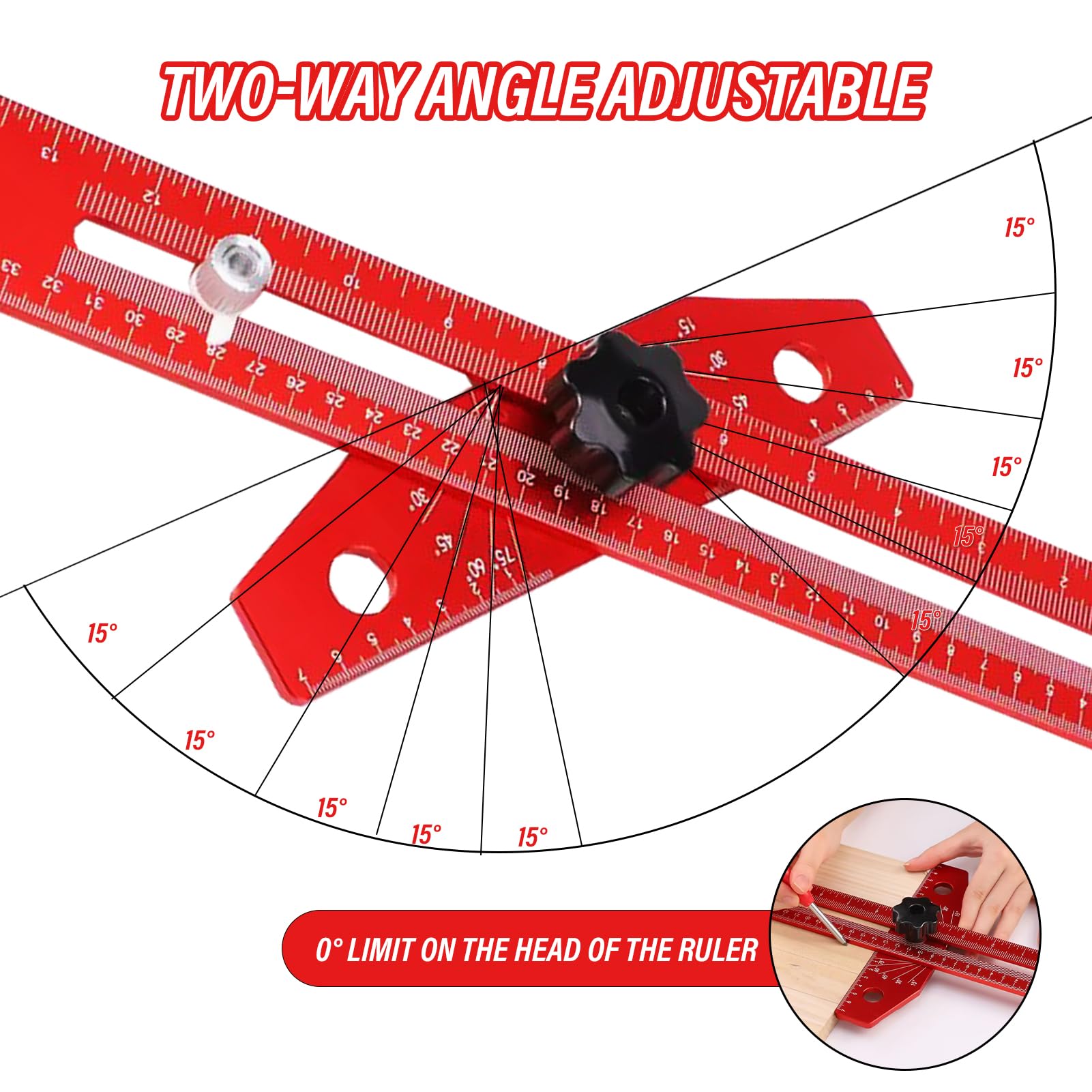 BOWEITI bevel setting tool for accurate straight lines and radial layouts.