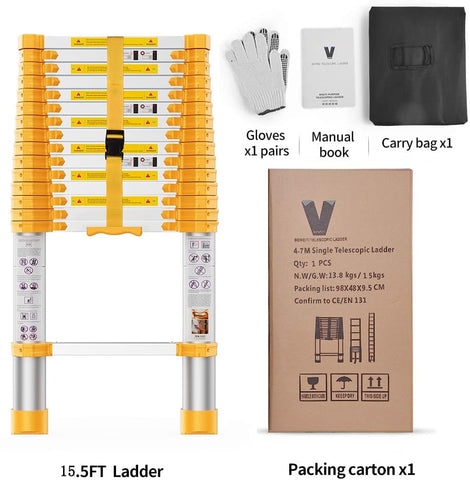 BOWEITI ladder folds compactly for easy storage in small spaces.