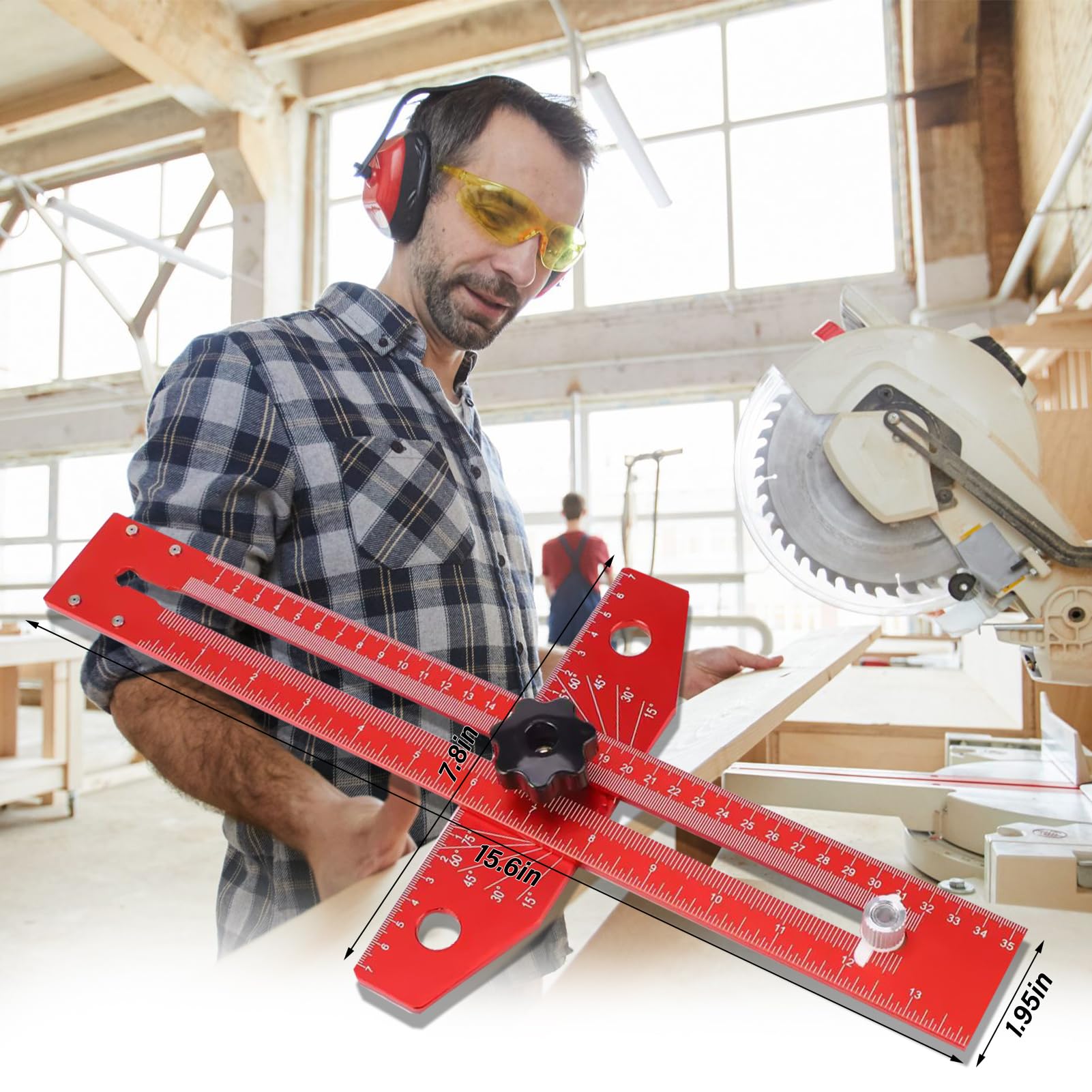 BOWEITI T type ruler with angle measuring for efficient drafts.