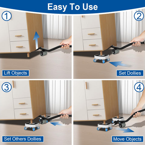 Bowen EZ furniture mover set in use handling pianos, sofas, and appliances