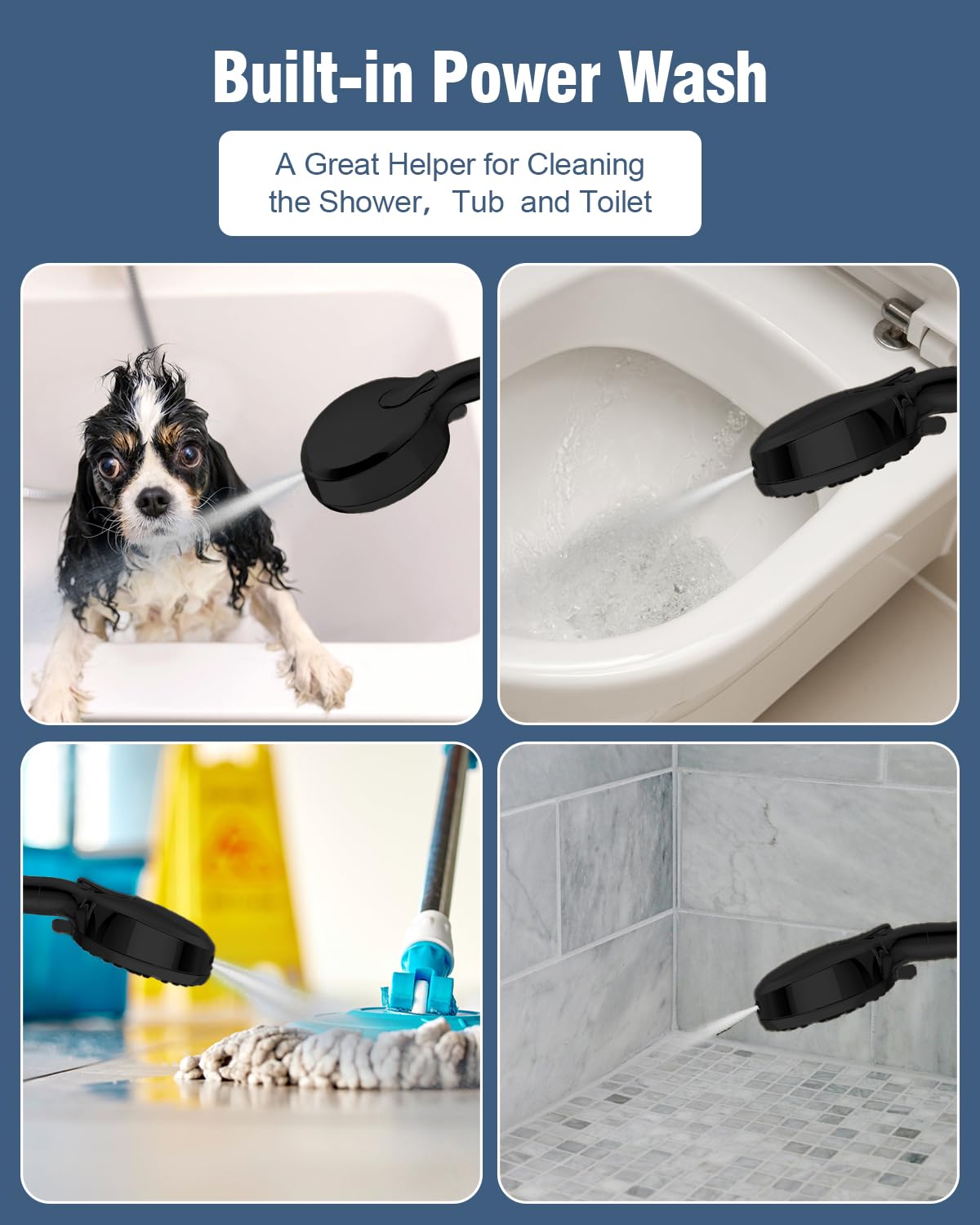 BOWGER anti-clog self-cleaning nozzles resist mineral buildup for consistent spray.