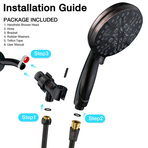 Bowger ORB five-function shower head includes pause mode for water saving.
