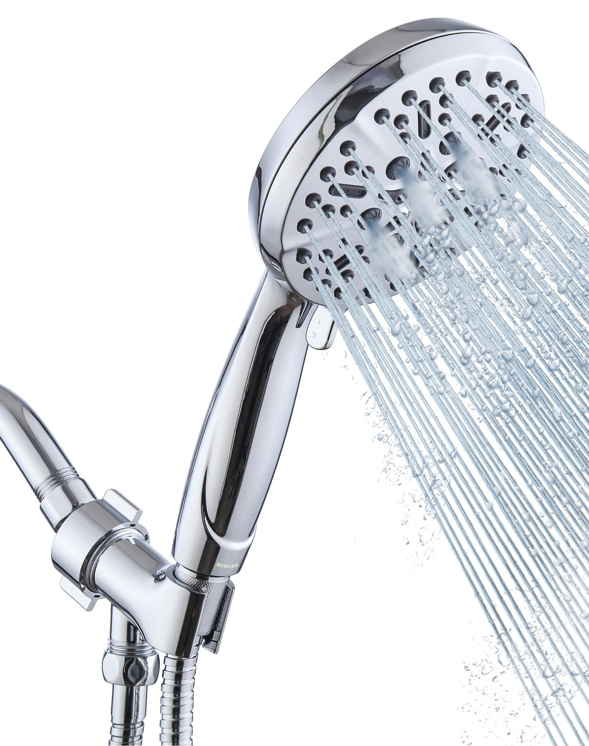 BOWGER shower head handheld high‑pressure spray for a revitalizing shower experience.