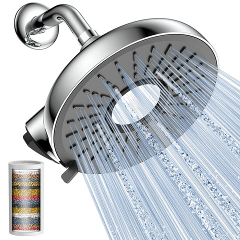 Bowger chrome showerhead providing a refreshing spa-like shower experience