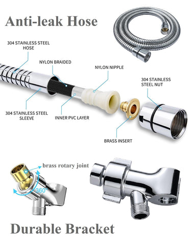 Bowger universal installation with a long hose fits any shower