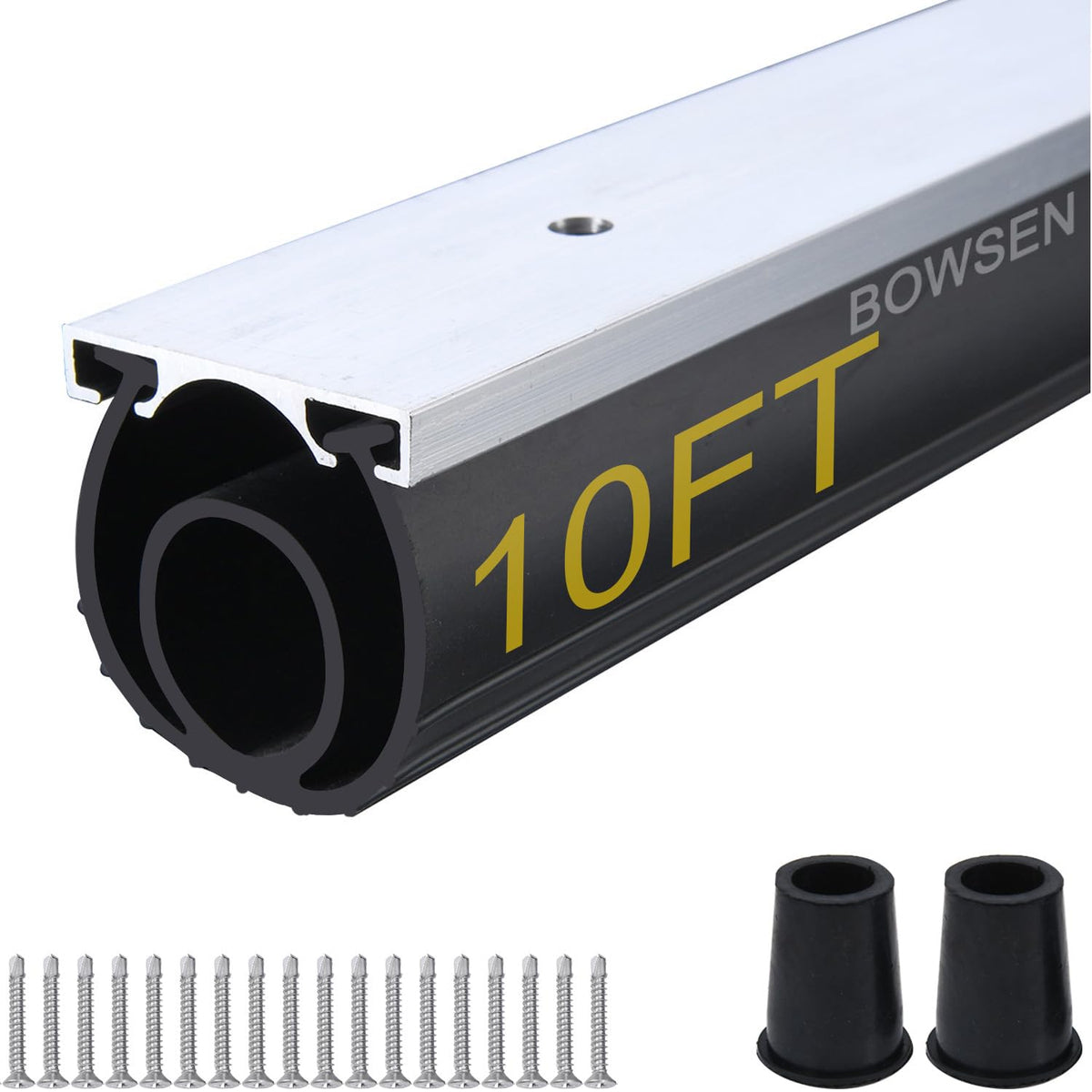 BOWSEN bottom seal with aluminum-track enhances draft protection for garage doors.