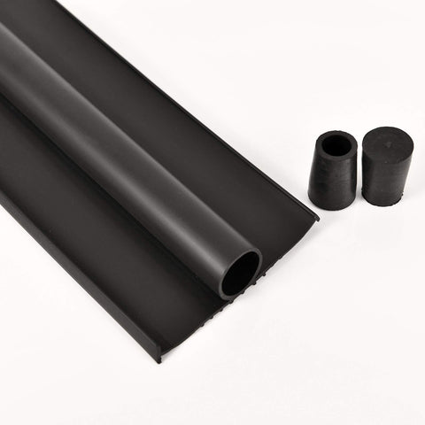 BOWSEN heavy-duty system blocks drafts and rain under doors.