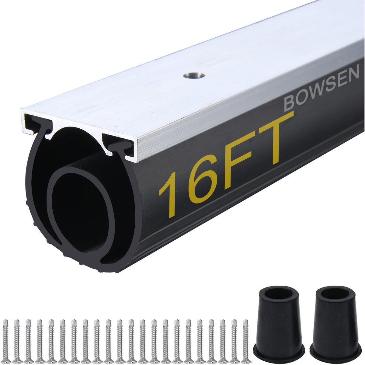 BOWSEN heavy-duty U+O ring bottom seal with aluminum track for durable weatherproofing.