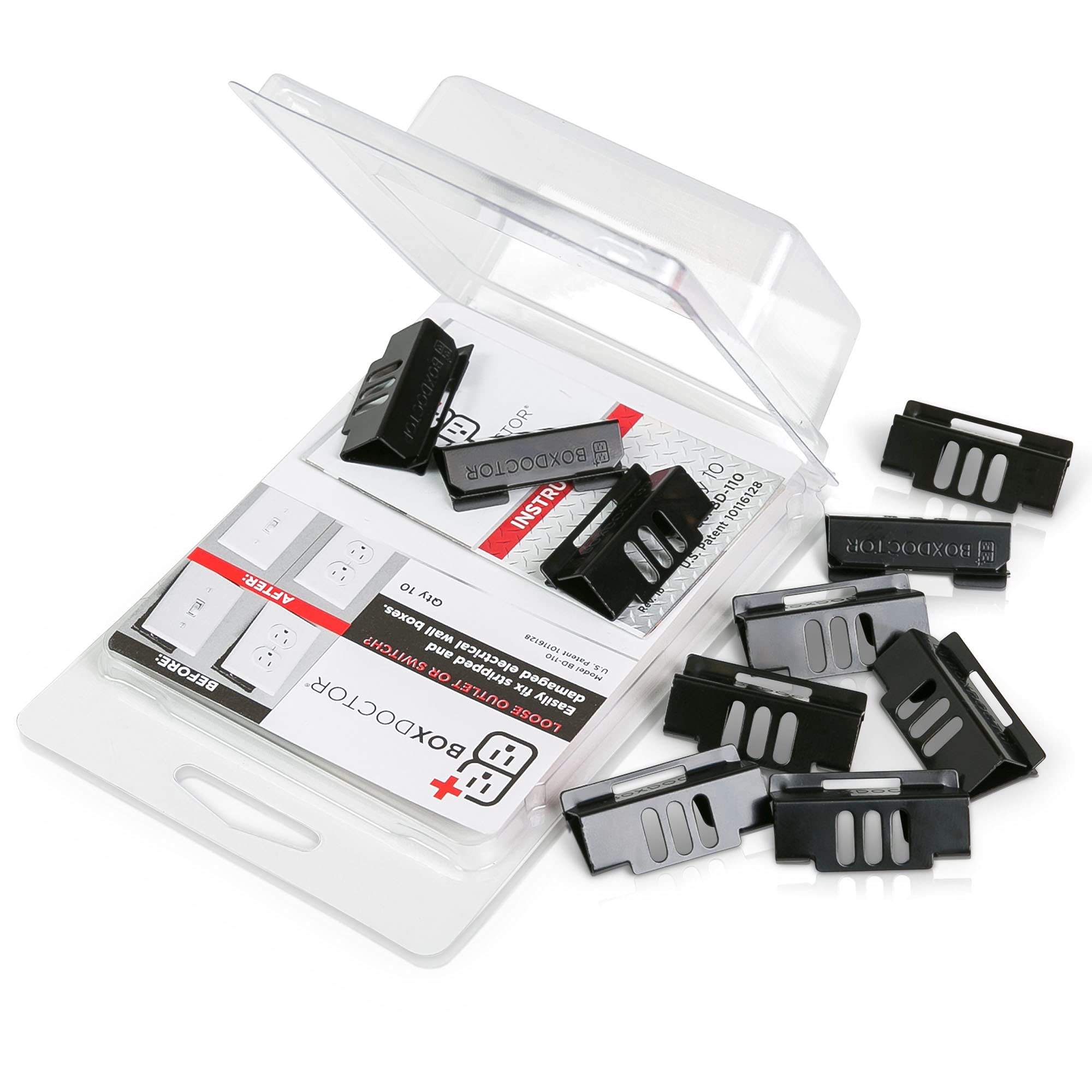Box Doctor Repair Clips used with a plastic box for a secure fit.