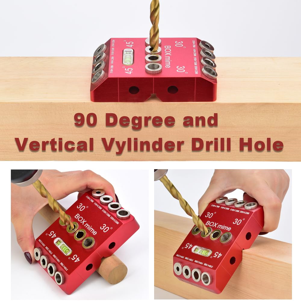BOXmime all-metal drill guide in anodized finish for durable, long-lasting use.