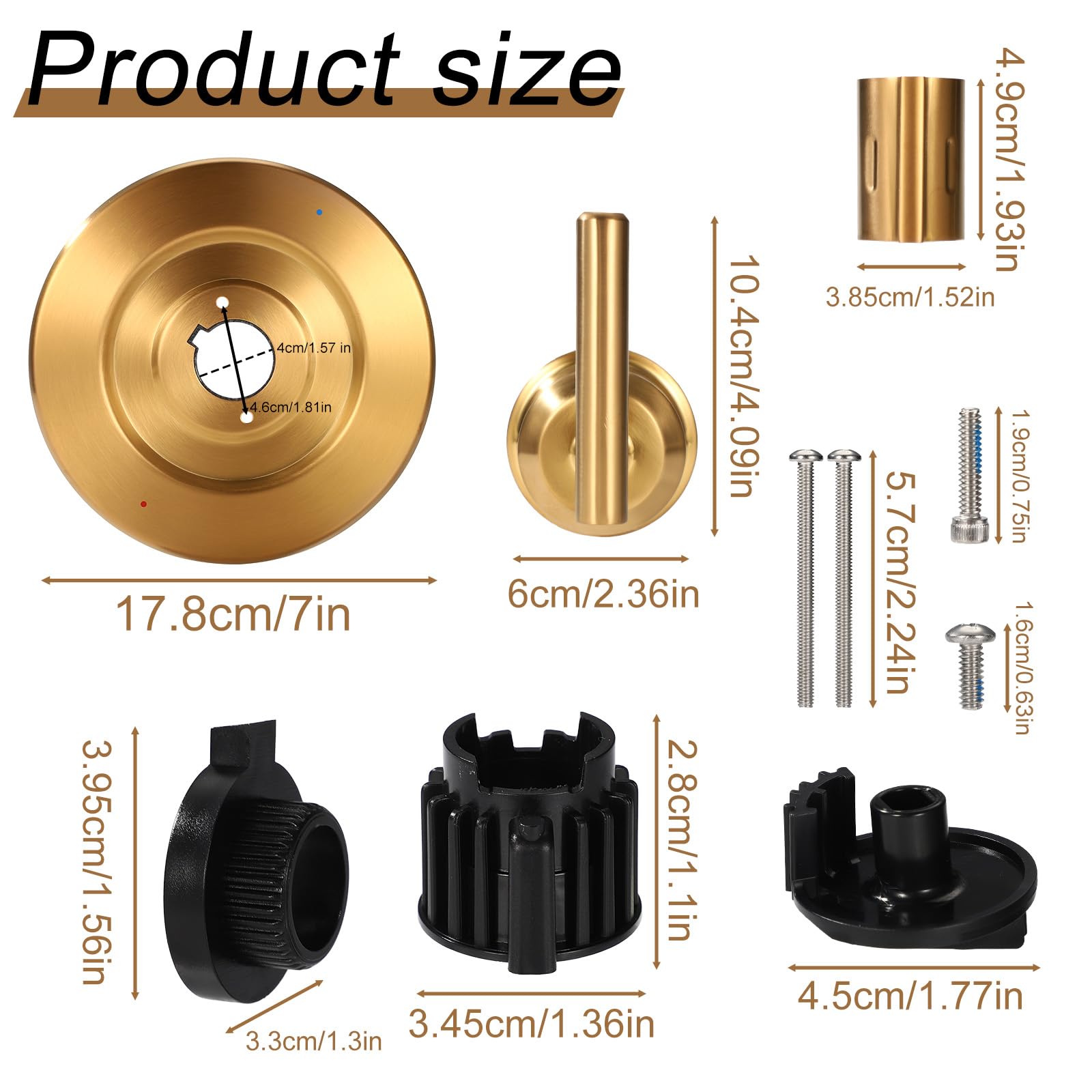 BOXOB gold shower trim kit side view shows glossy finish for upscale style