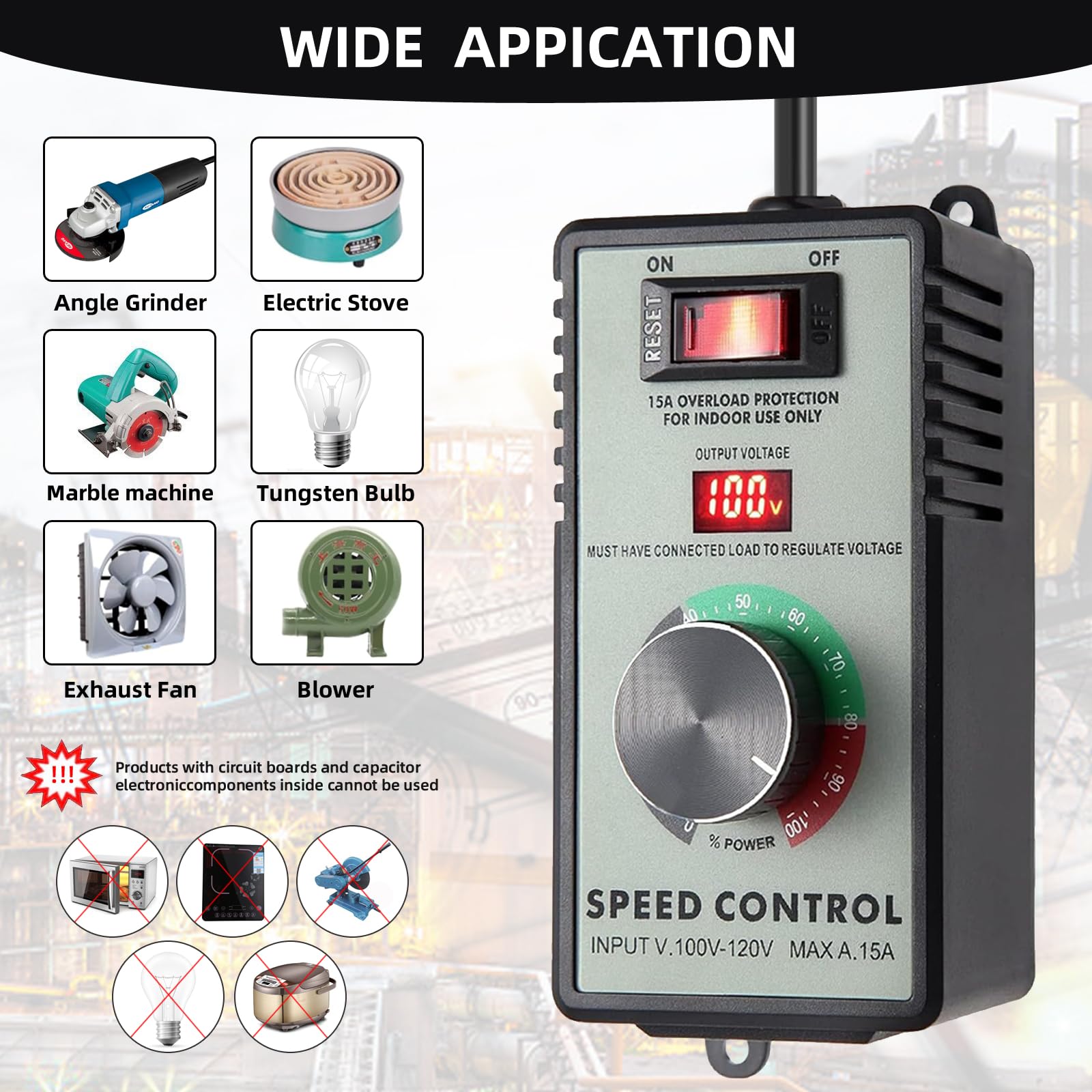 Boxyouping weatherproof enclosure protecting the controller in outdoor environments.