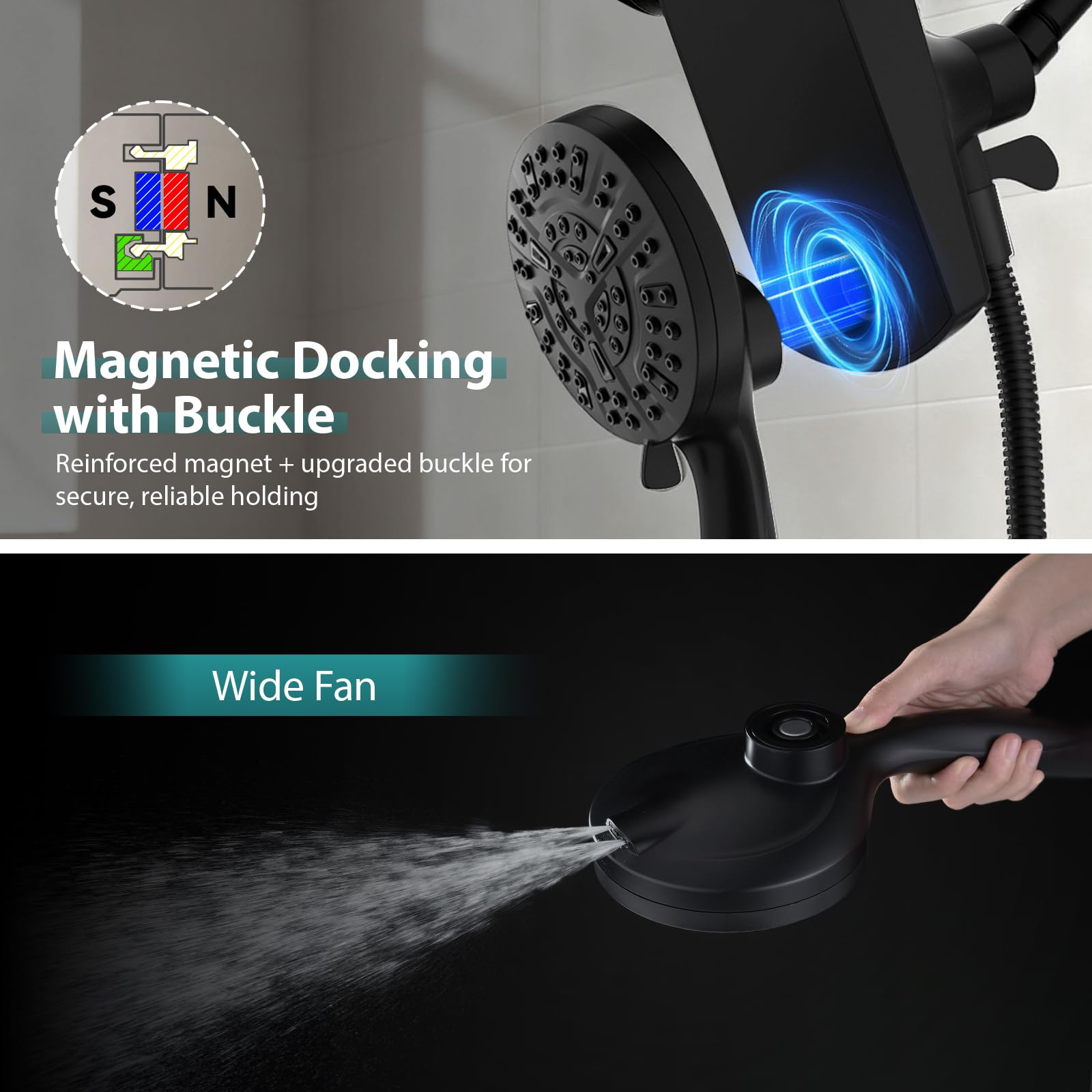 BOZYBO 59 inch stainless steel hose extends reach for convenient rinsing