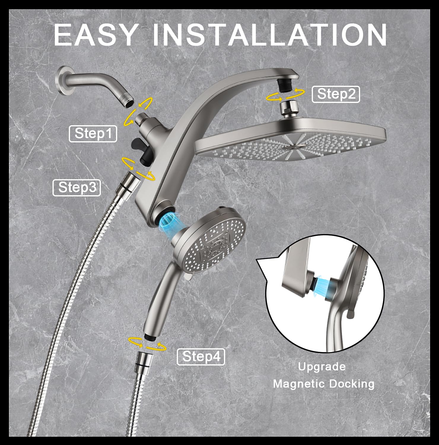 Bozybo four strong massage nozzles deliver targeted water streams.